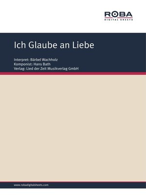 cover image of Ich Glaube an Liebe